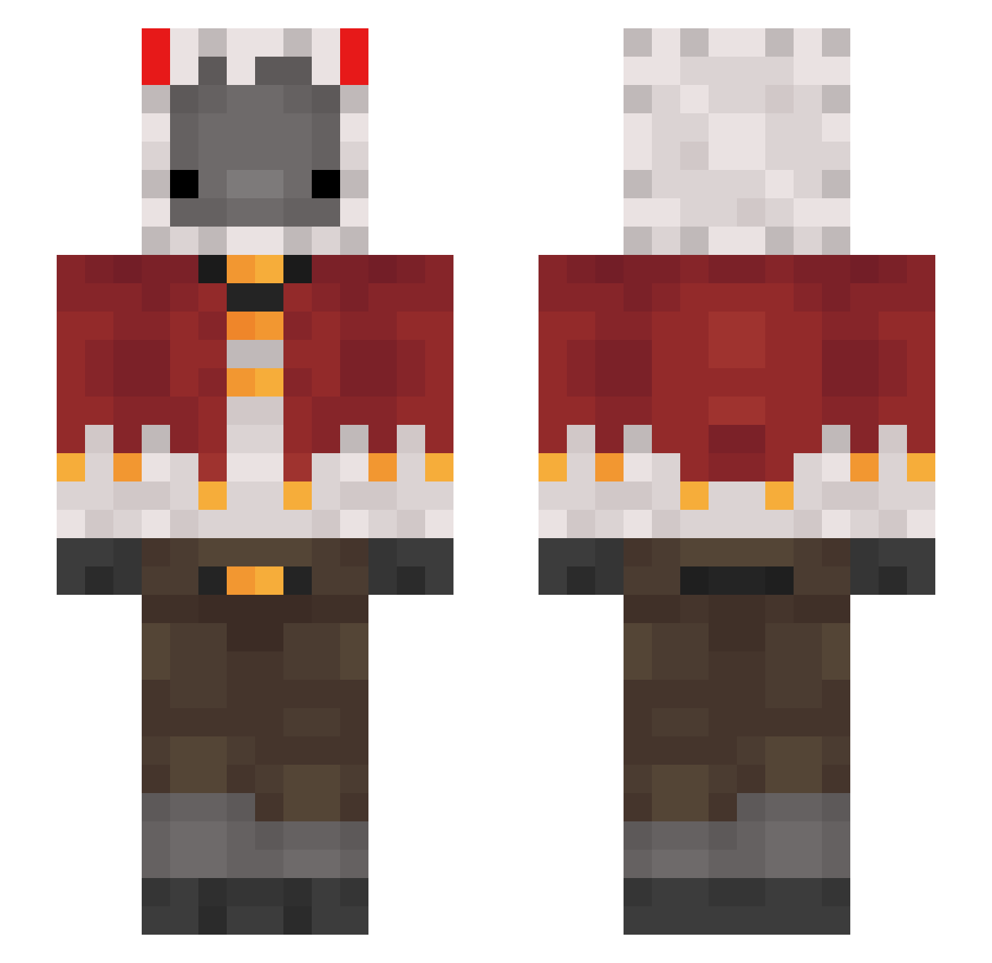 lummoxlum Minecraft skin, front and back view
