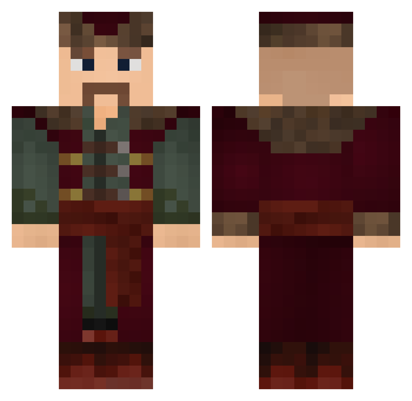 7LEON7k Minecraft skin, front and back view