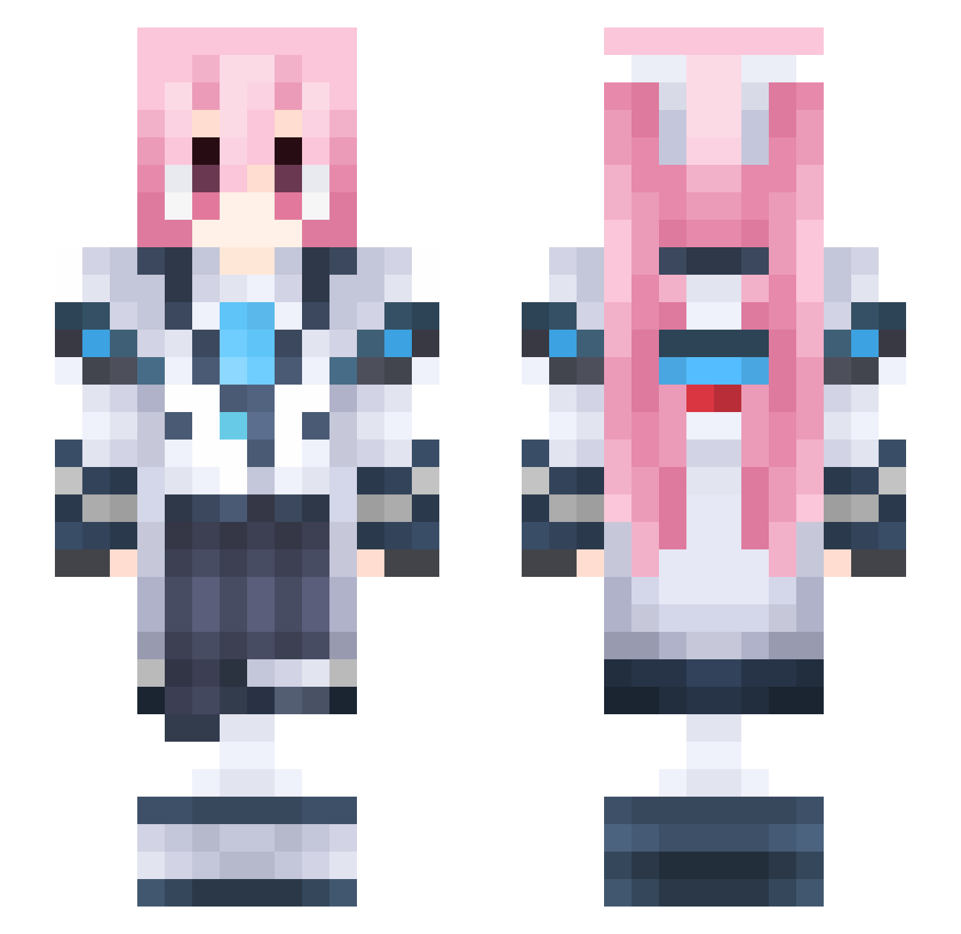 BreadMayCry Minecraft skin, front and back view