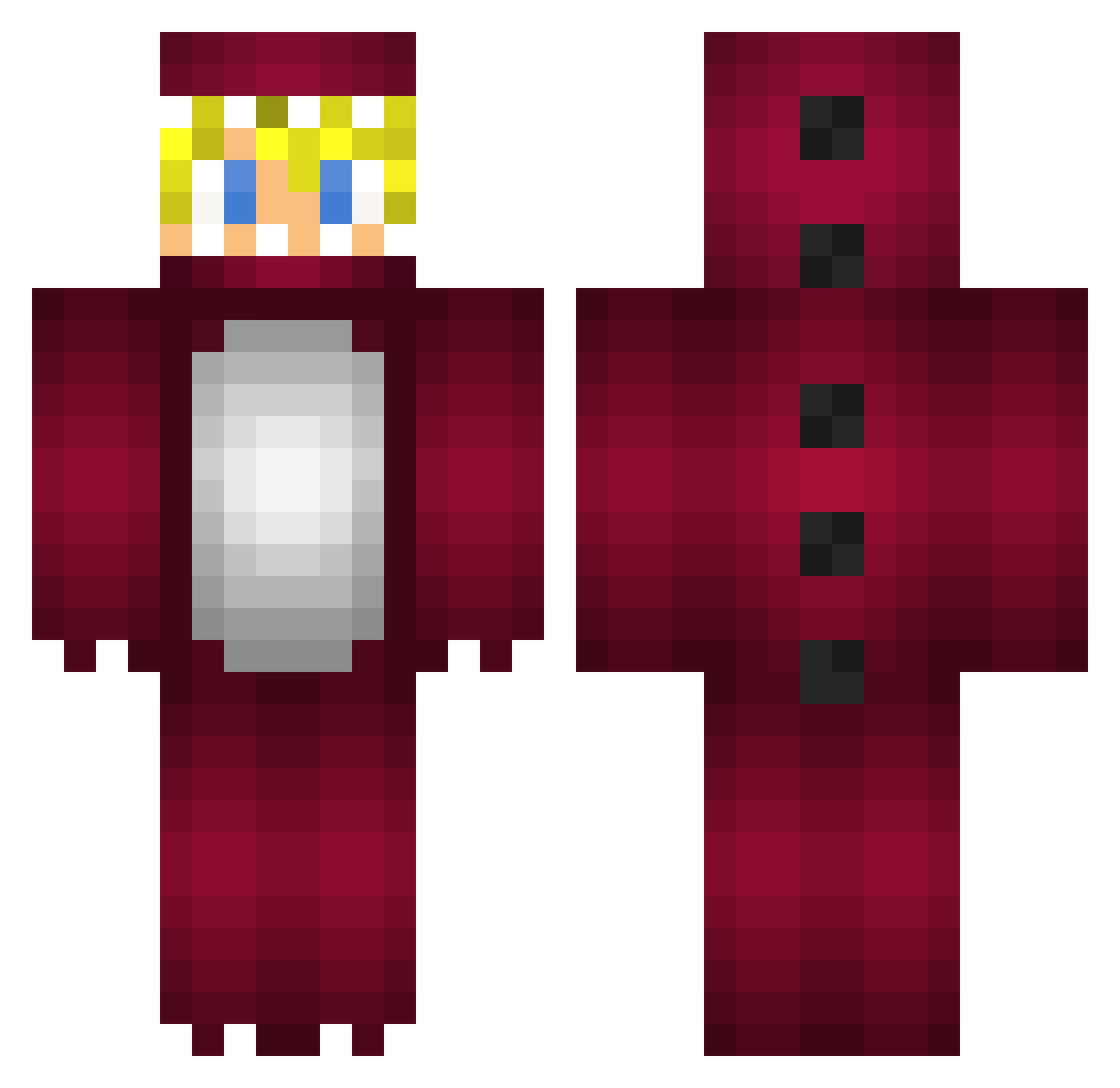 Finn201400 Minecraft skin, front and back view