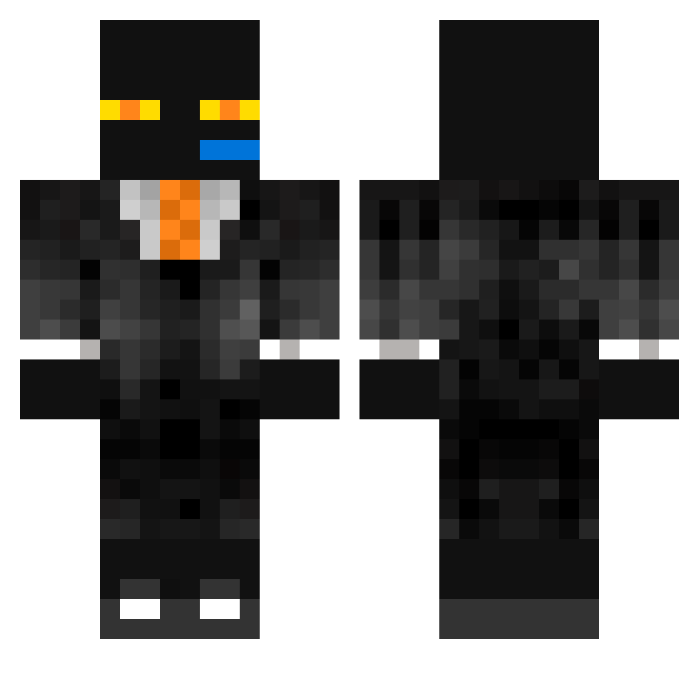 Vaytofi Minecraft skin, front and back view