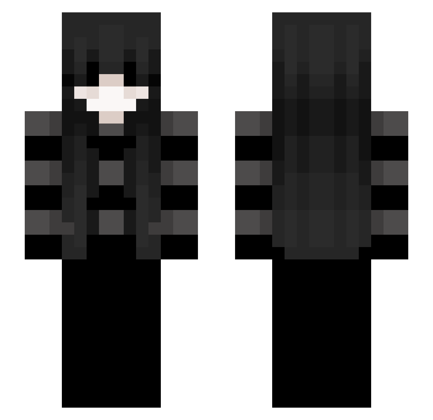 Wrists Minecraft skin, front and back view