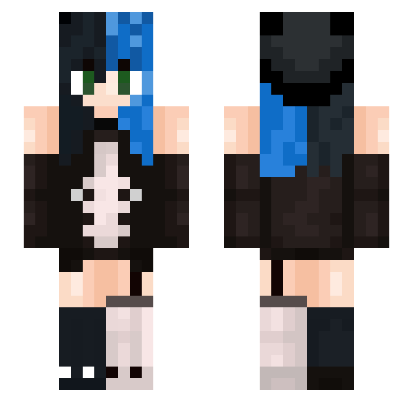 tauinof Minecraft skin, front and back view