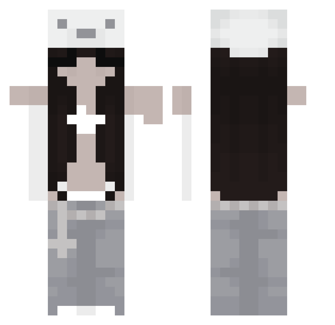 prettywoman1014 Minecraft skin, front and back view