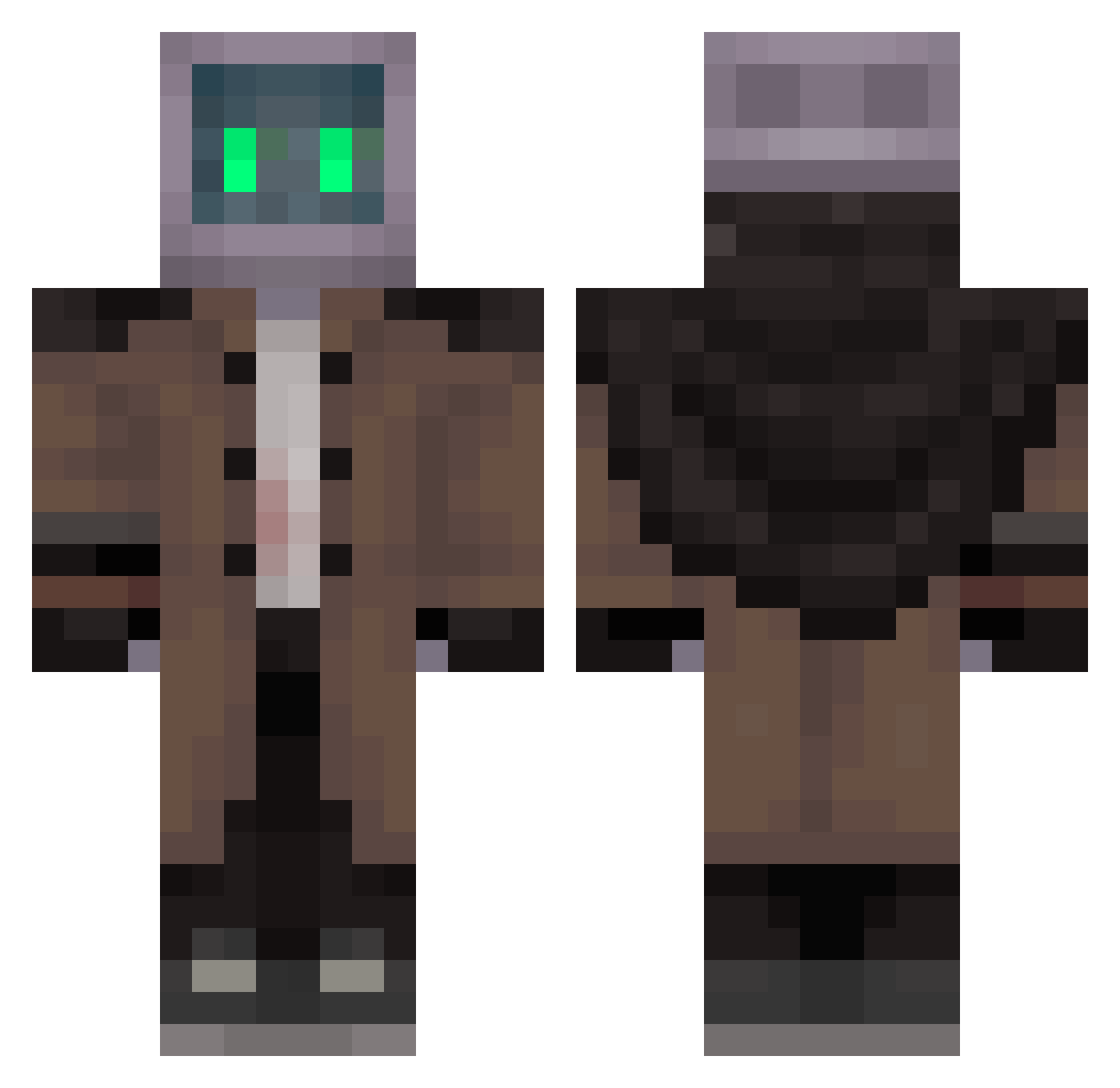 Maruling Minecraft skin, front and back view
