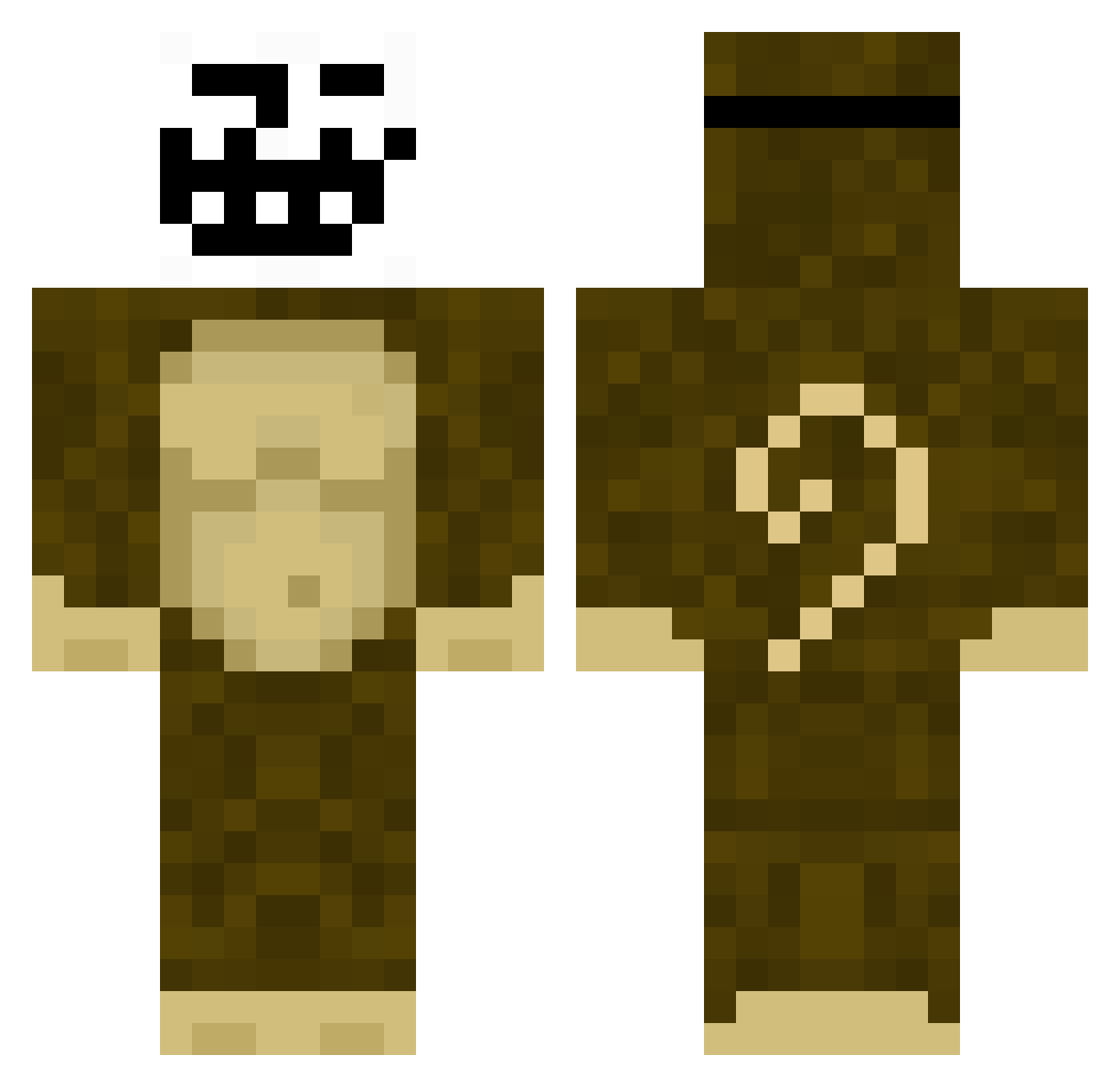 xPrismidian Minecraft skin, front and back view