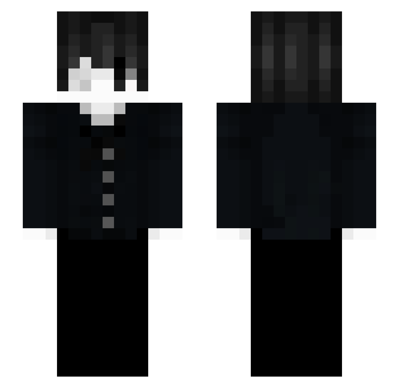 softache Minecraft skin, front and back view