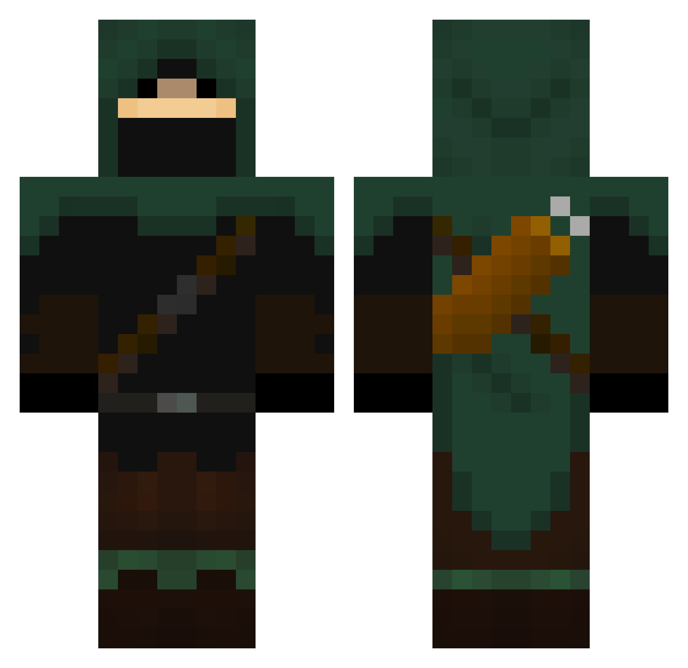 theinsanecookie Minecraft skin, front and back view
