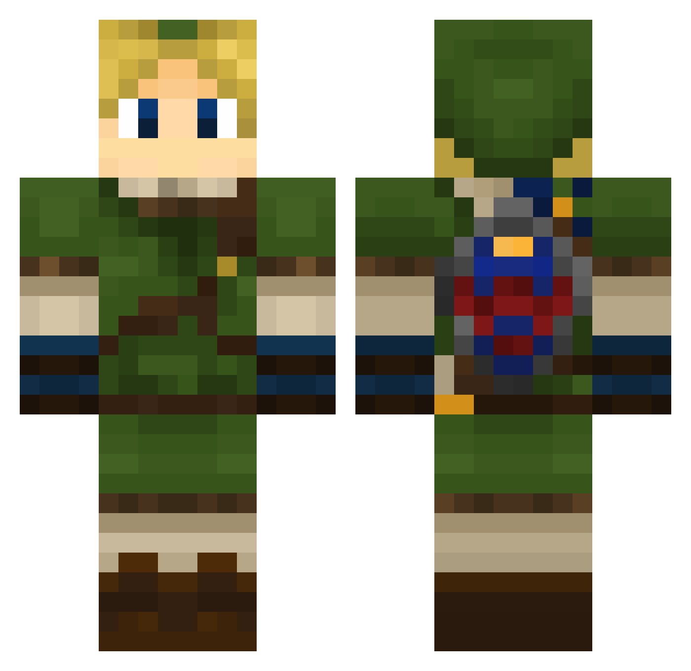 Link_v2 Minecraft skin, front and back view
