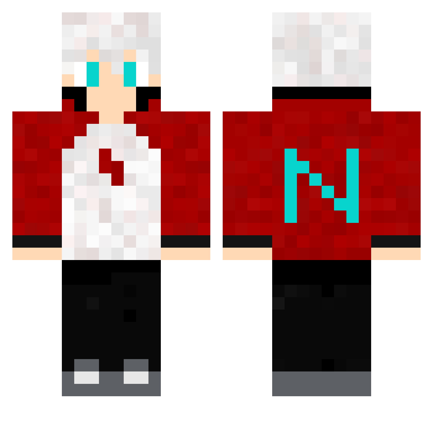 rickvanbree Minecraft skin, front and back view