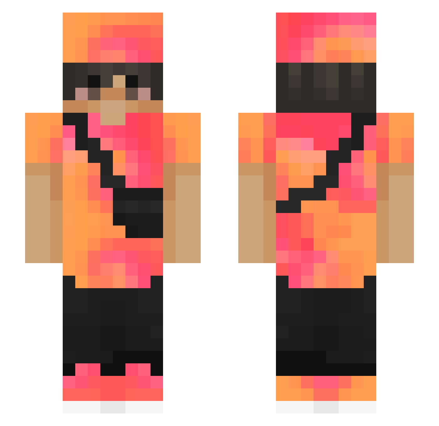 ELMercy_ Minecraft skin, front and back view