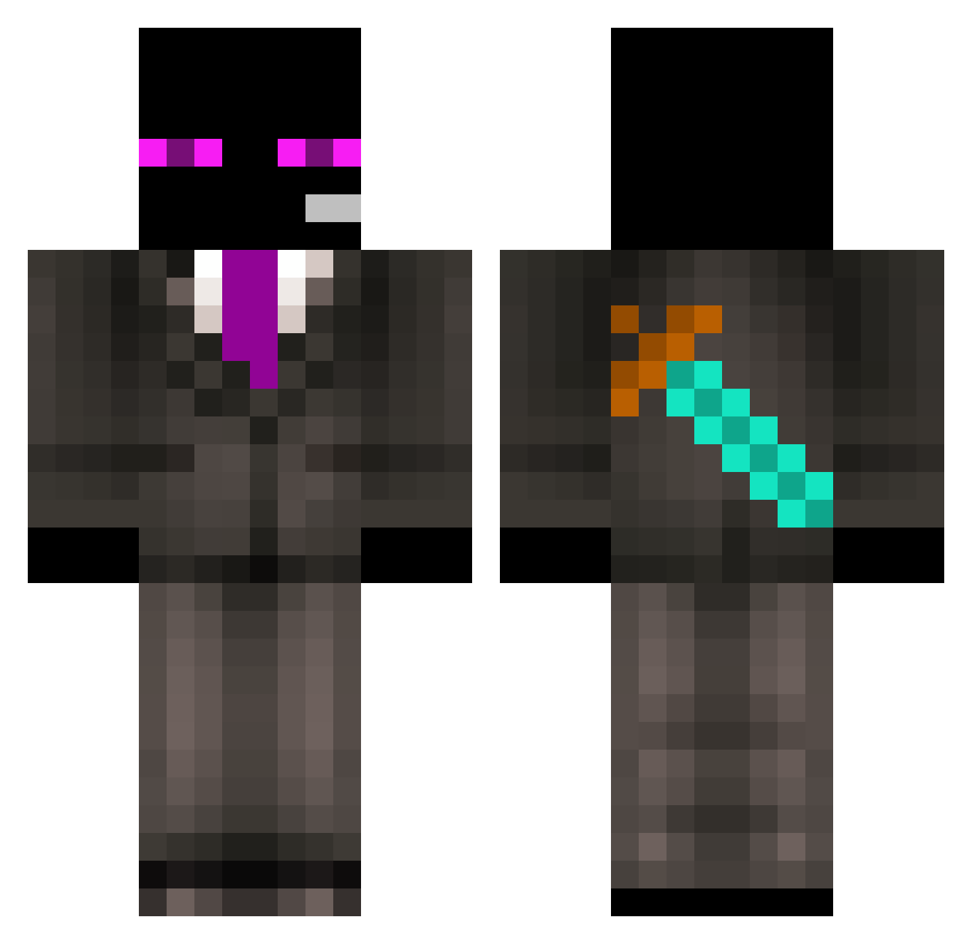 Teclamb_ Minecraft skin, front and back view