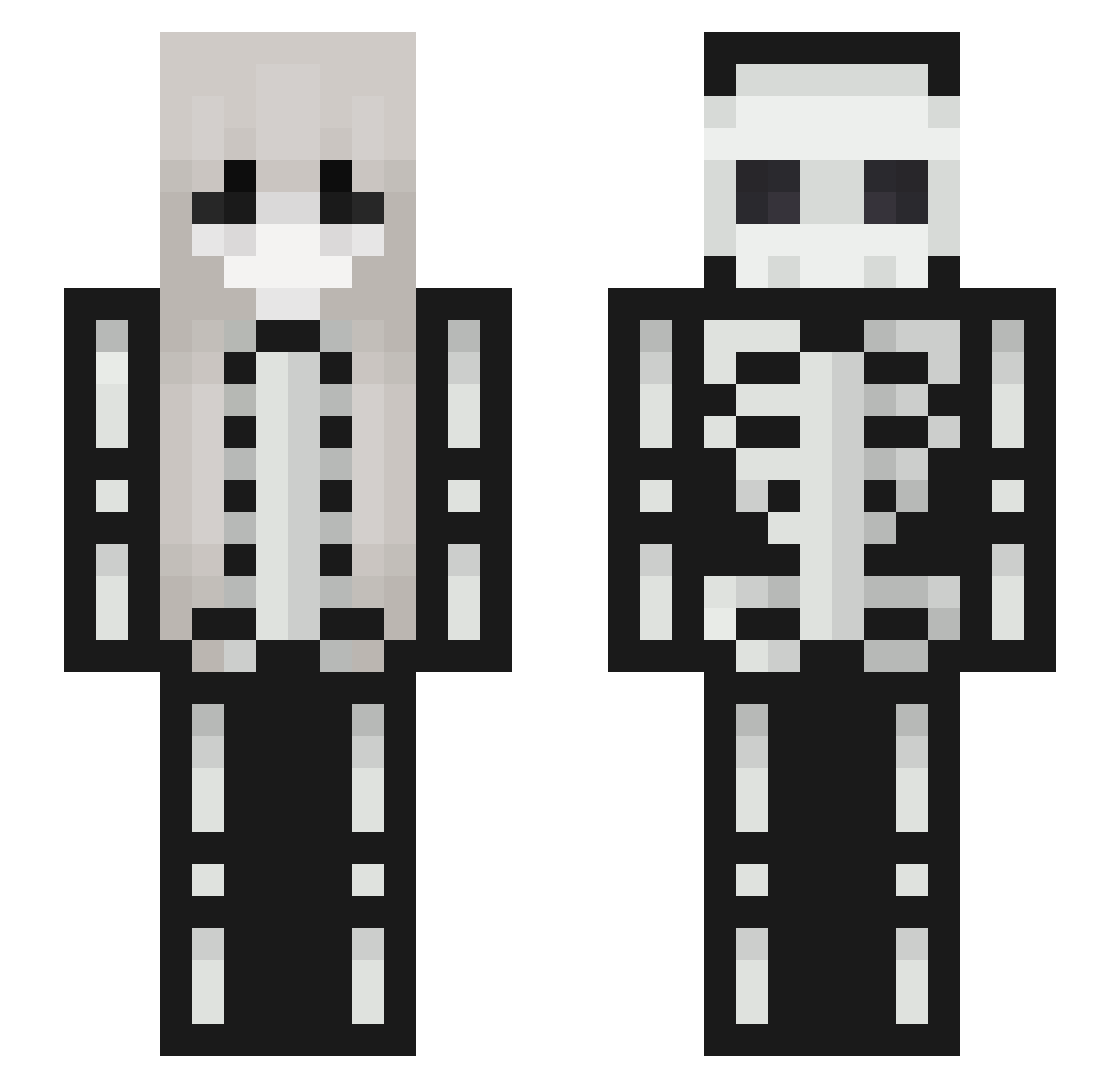 Scalawags Minecraft skin, front and back view