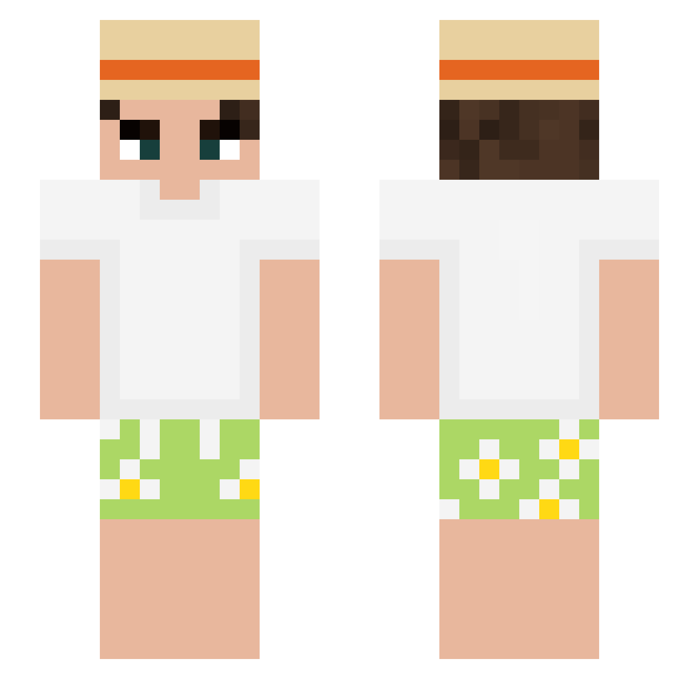 ThomasVDC29 Minecraft skin, front and back view