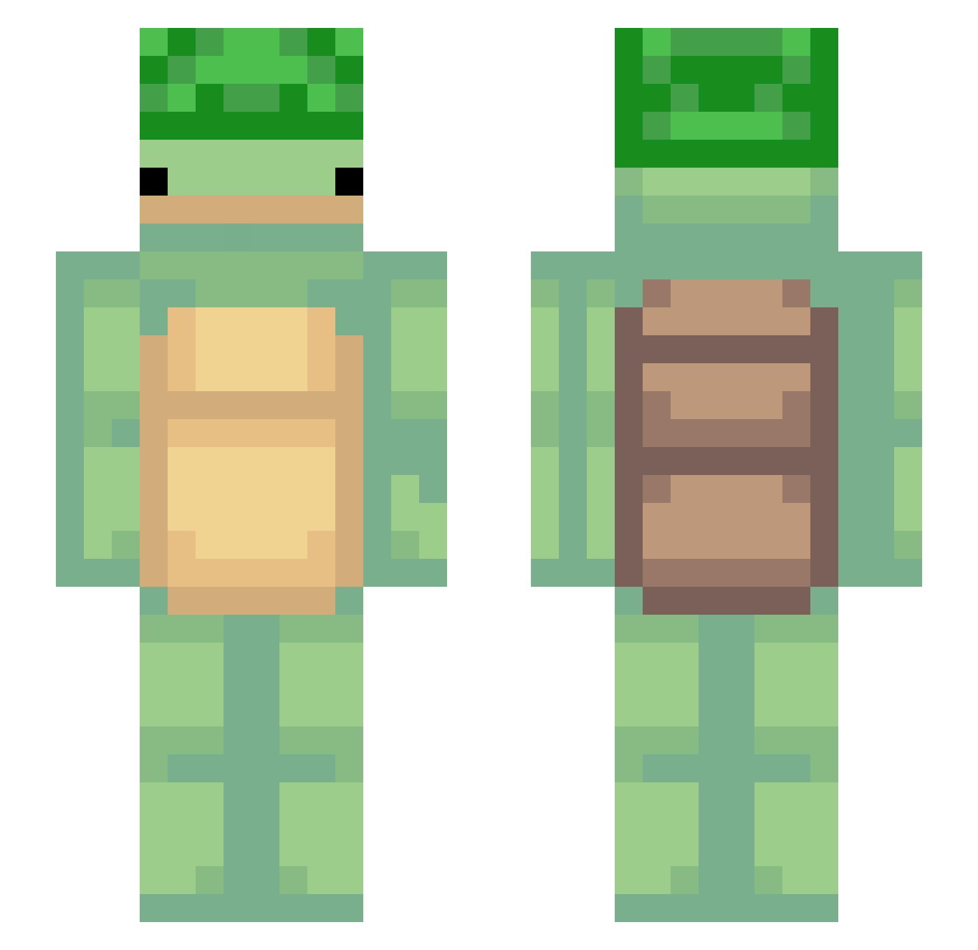 Twilightsflame Minecraft skin, front and back view