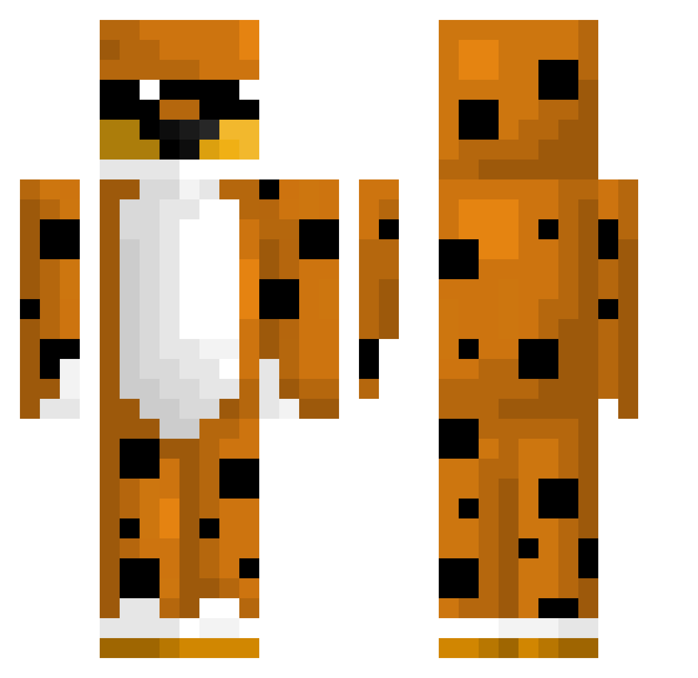 Messisi Minecraft skin, front and back view