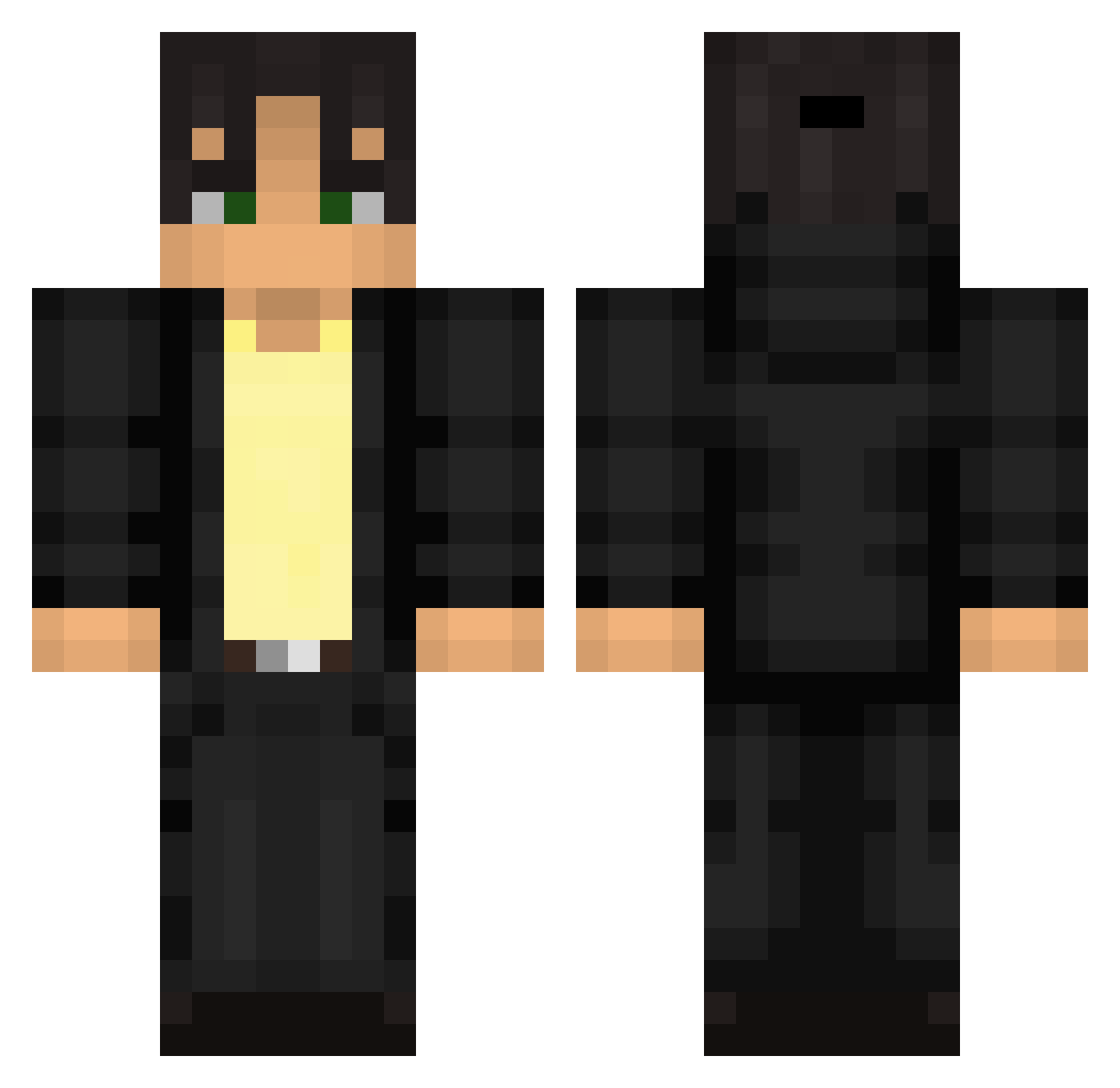 _Higa Minecraft skin, front and back view