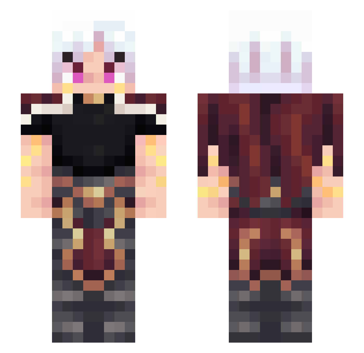 BUBS0N Minecraft skin, front and back view