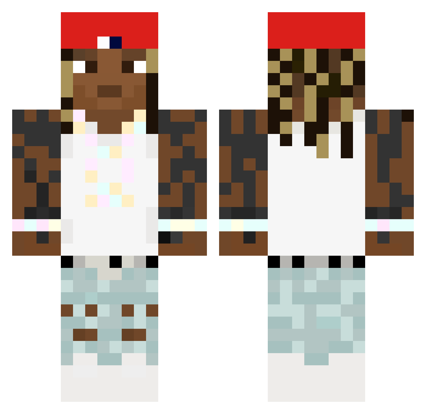 Paragram Minecraft skin, front and back view