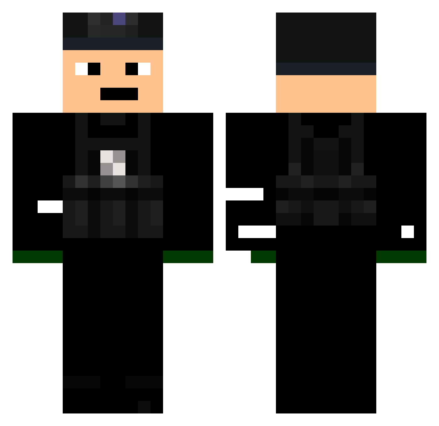 ColmanPo1teur Minecraft skin, front and back view