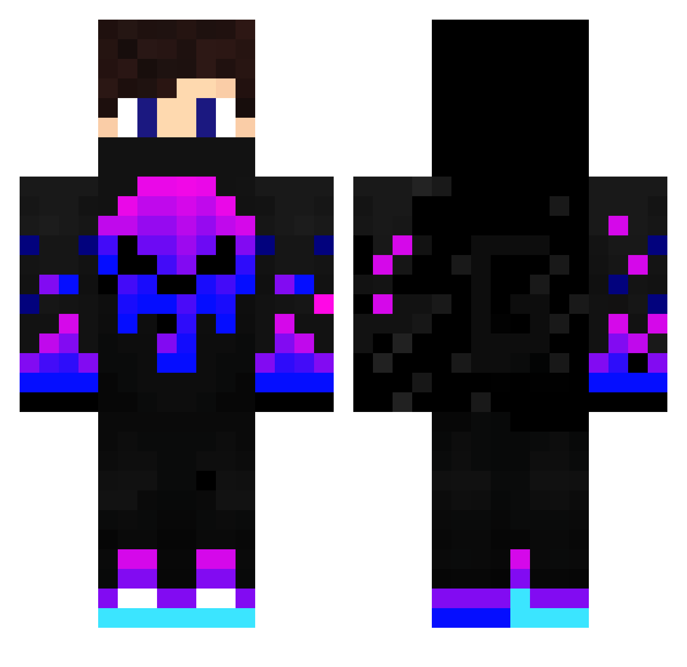 RTXGKW Minecraft skin, front and back view