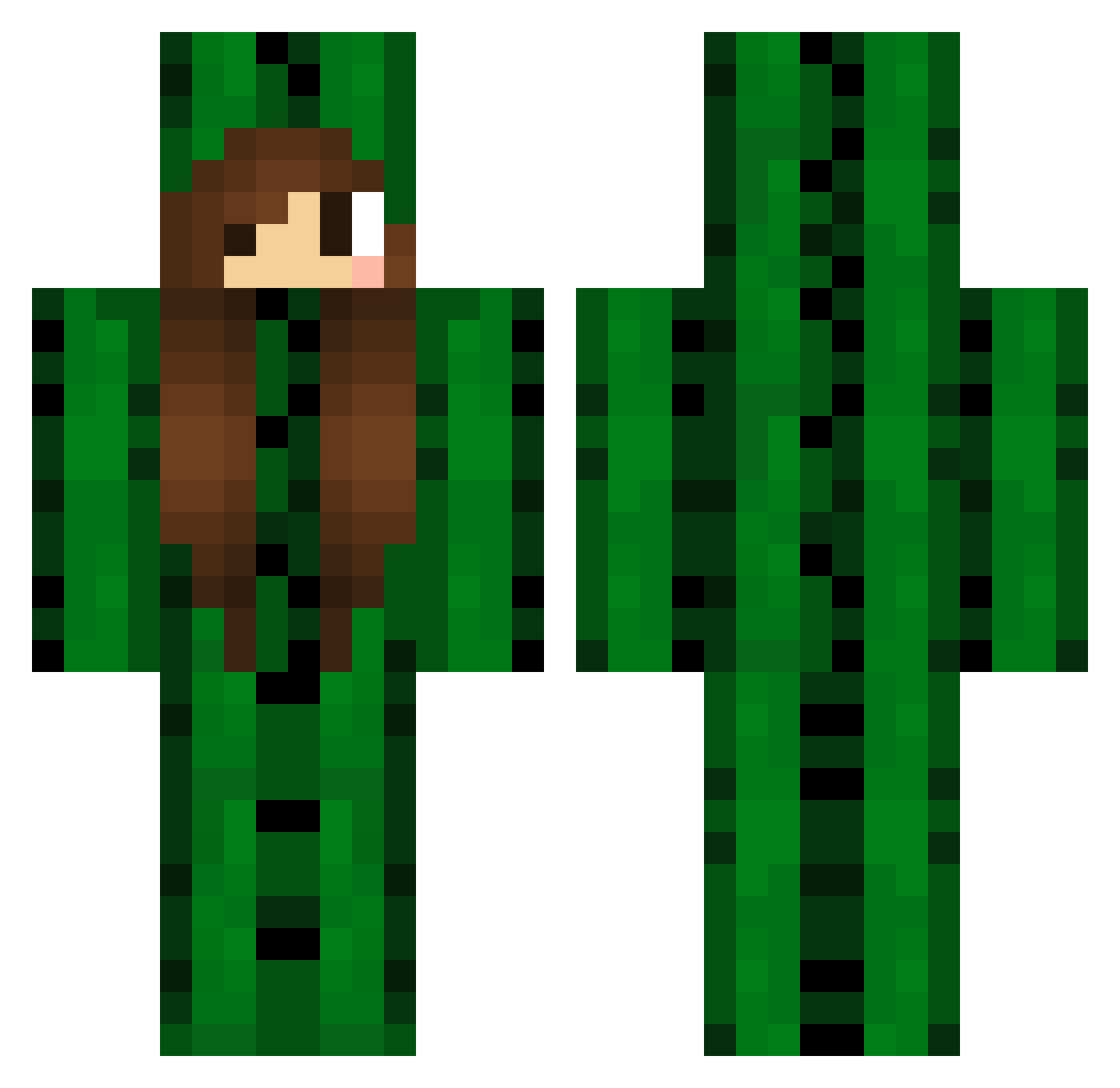 janelle Minecraft skin, front and back view