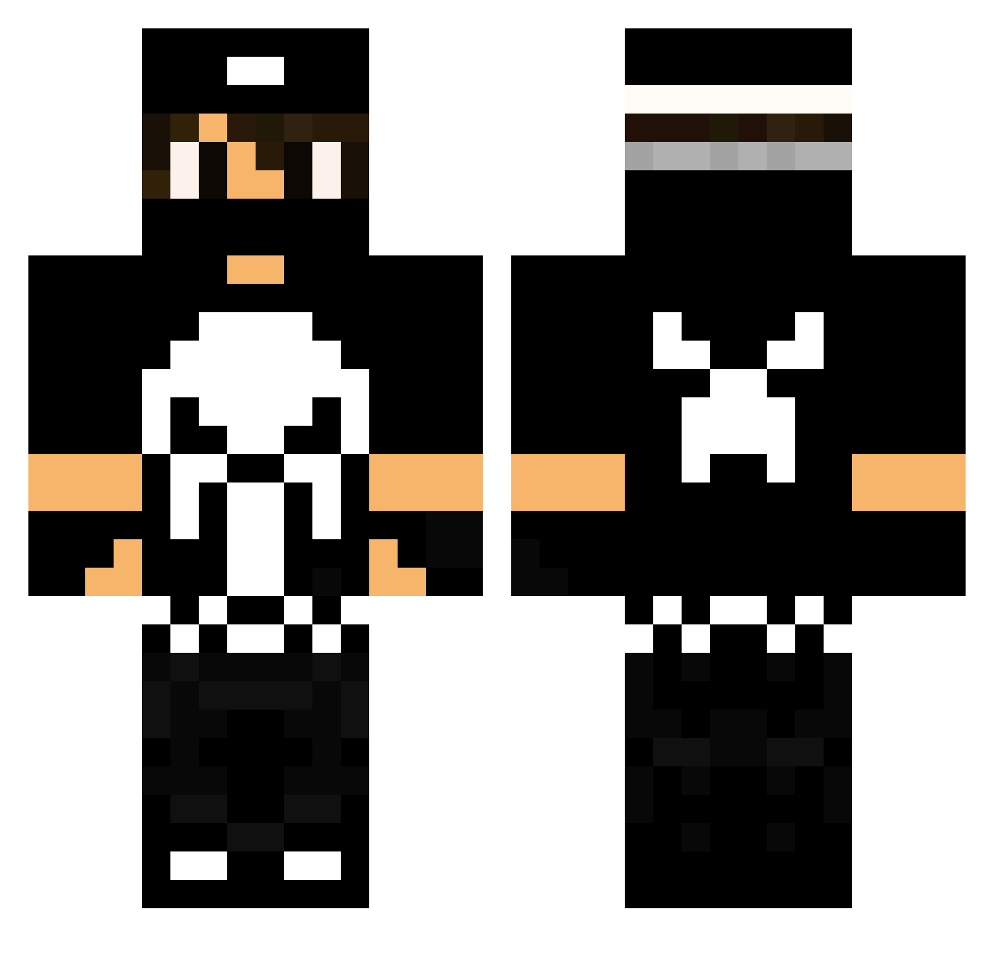 xCeyhun Minecraft skin, front and back view