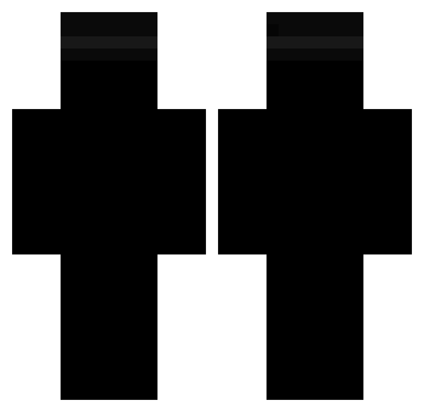 skycrowTTV Minecraft skin, front and back view