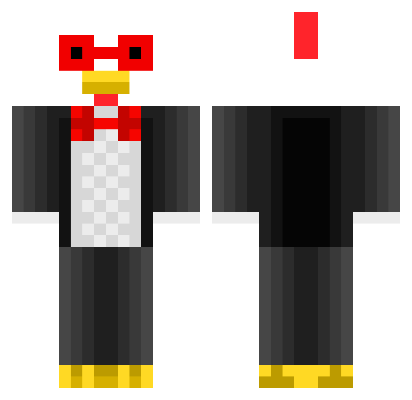 Twim17 Minecraft skin, front and back view