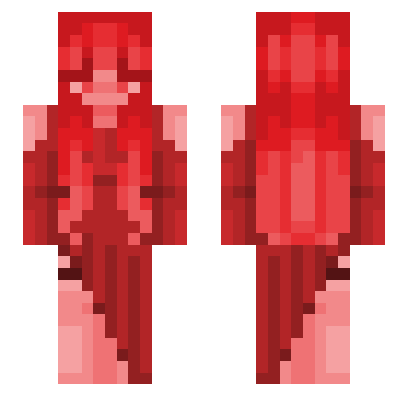 Wildfire555 Minecraft skin, front and back view