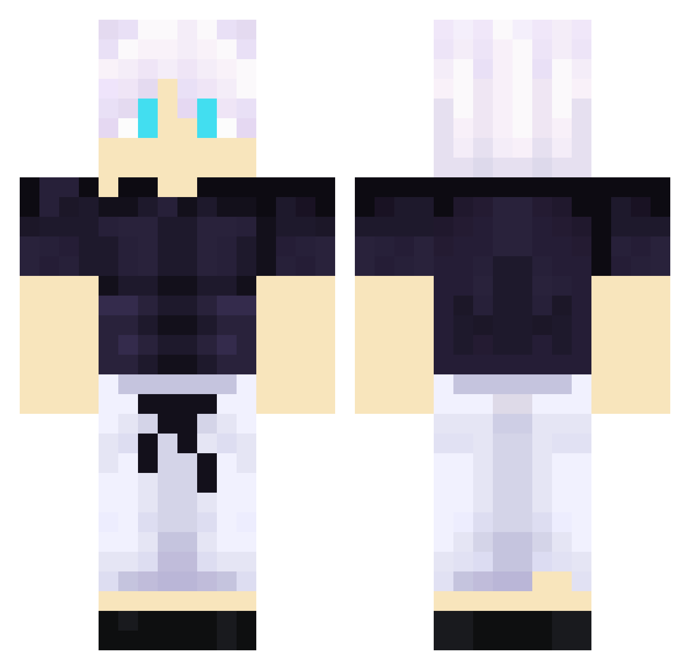 Itz_vm_ Minecraft skin, front and back view
