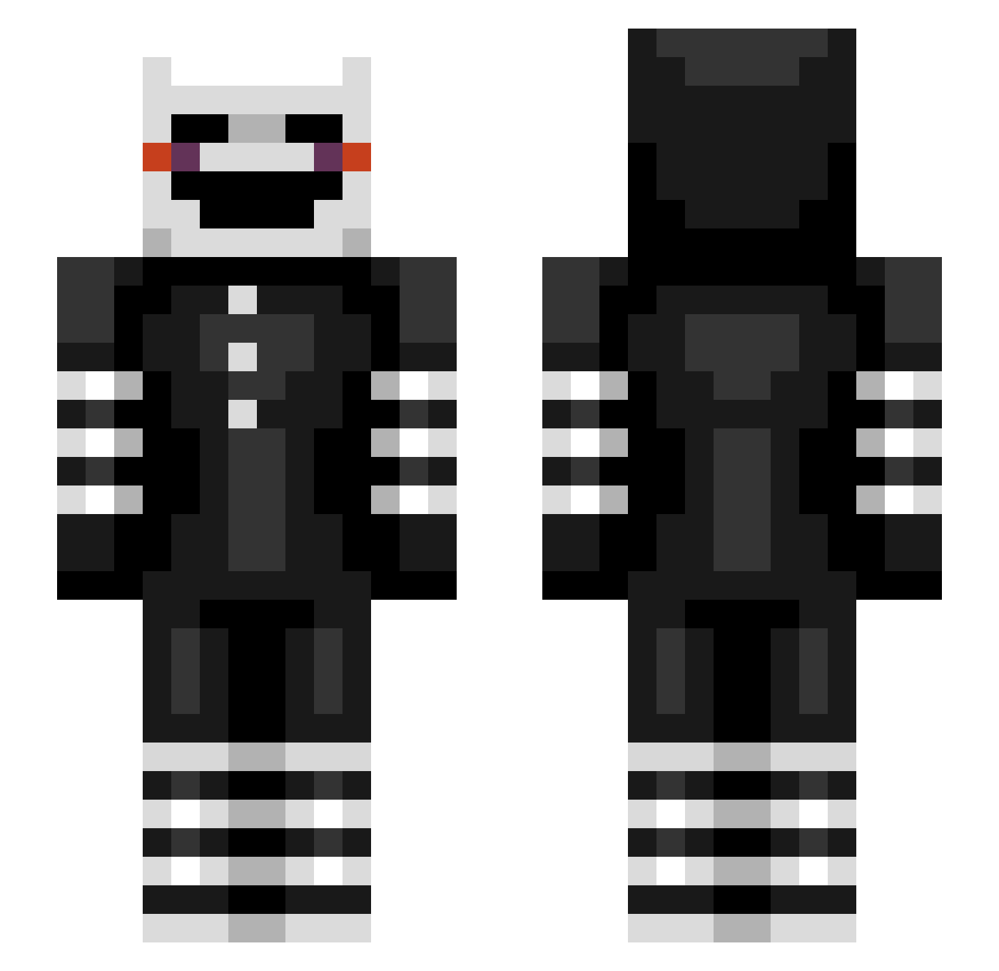 SpiderRanger12 Minecraft skin, front and back view