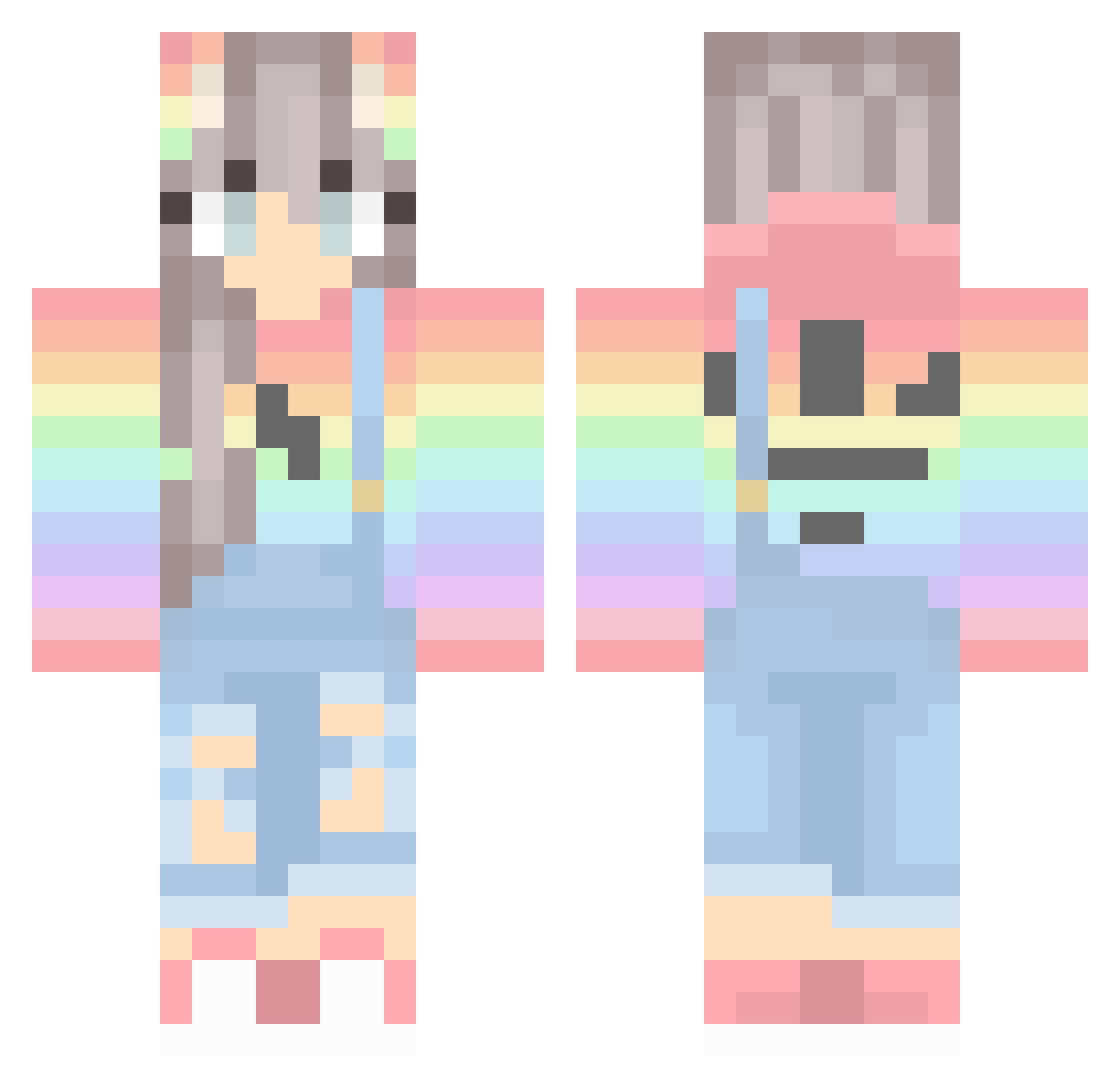 Red981 Minecraft skin, front and back view