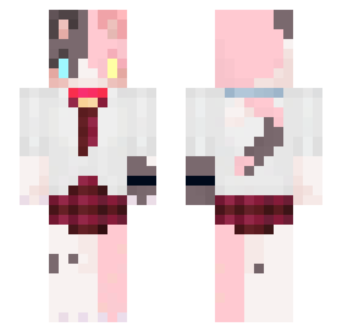 ThatIsAudi Minecraft skin, front and back view