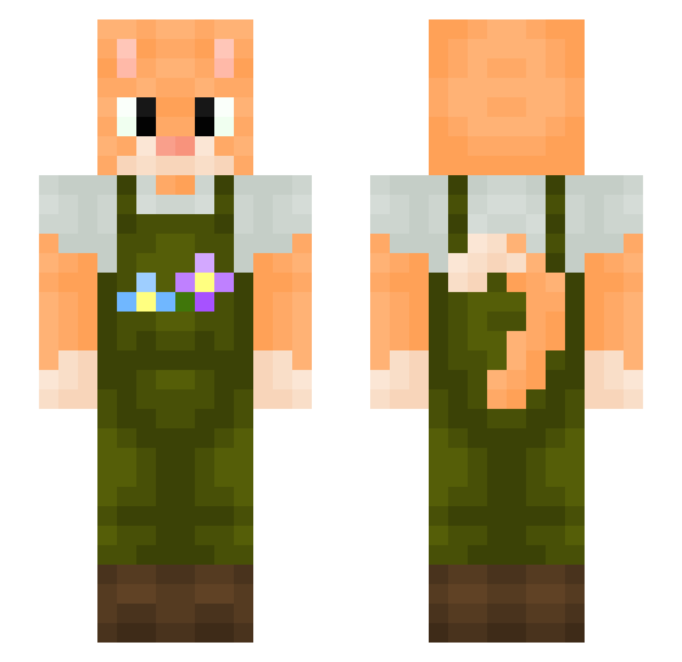 seikizinho Minecraft skin, front and back view
