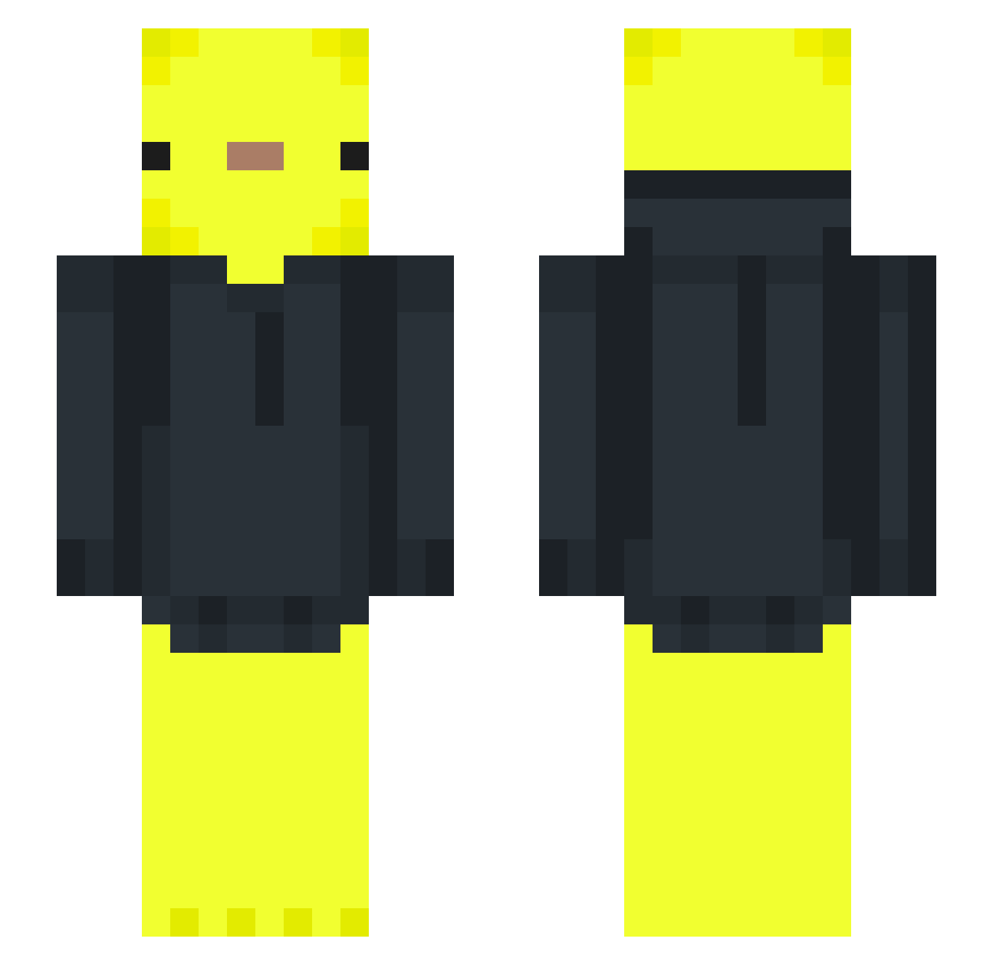 Janix0401 Minecraft skin, front and back view