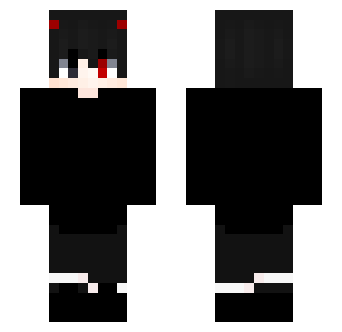 VulgoMura Minecraft skin, front and back view