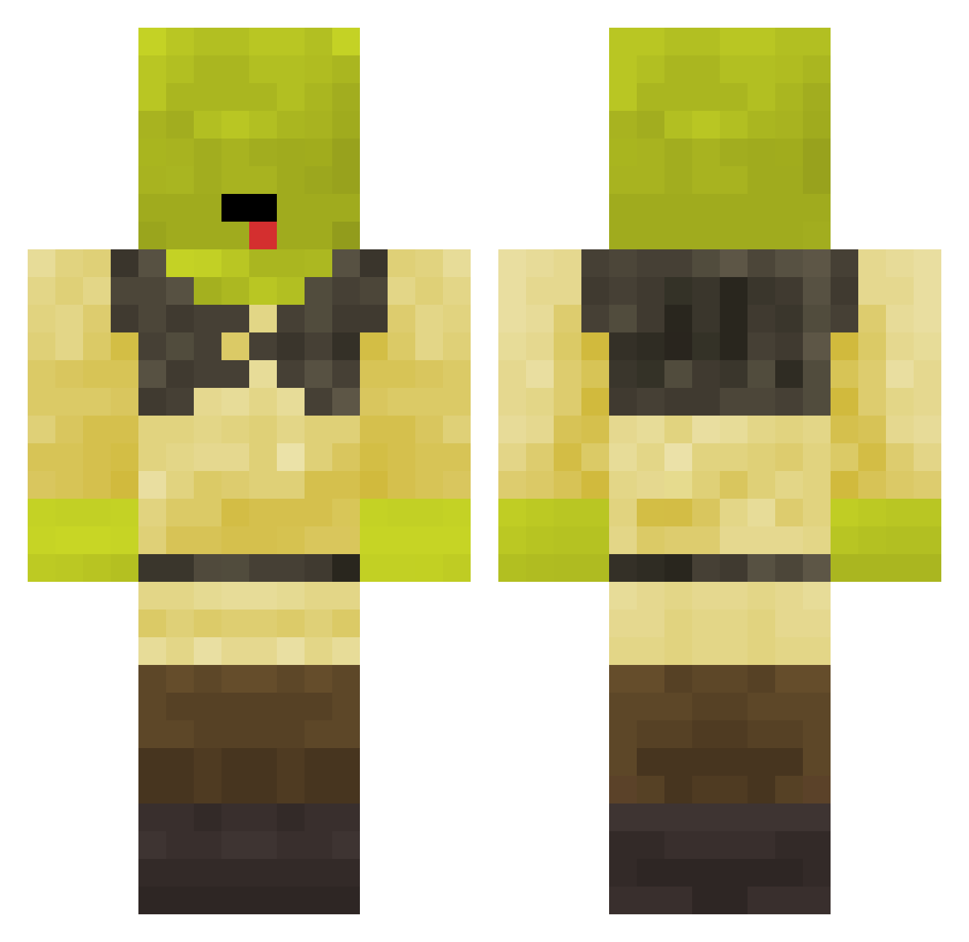 sapro01 Minecraft skin, front and back view