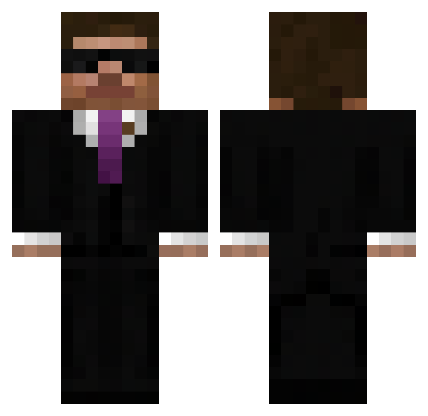 Developer_Joshua Minecraft skin, front and back view