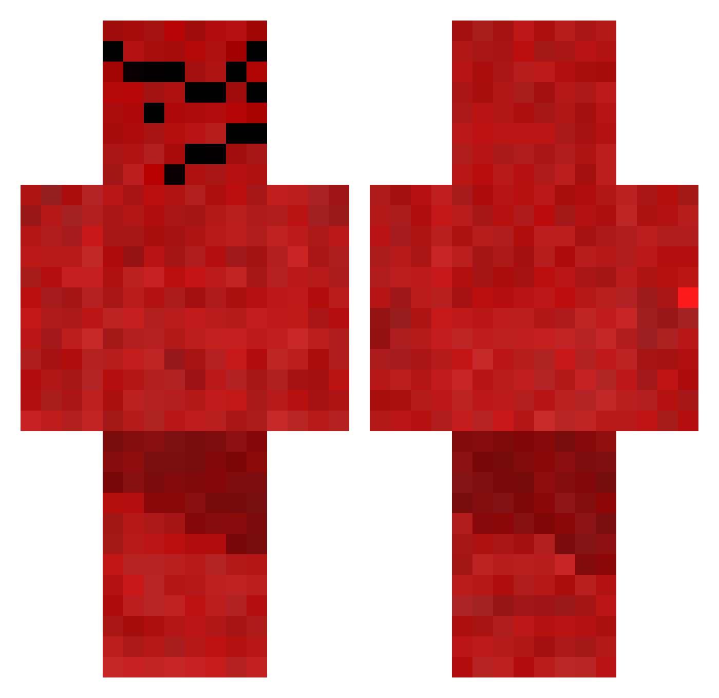 Edajeek Minecraft skin, front and back view