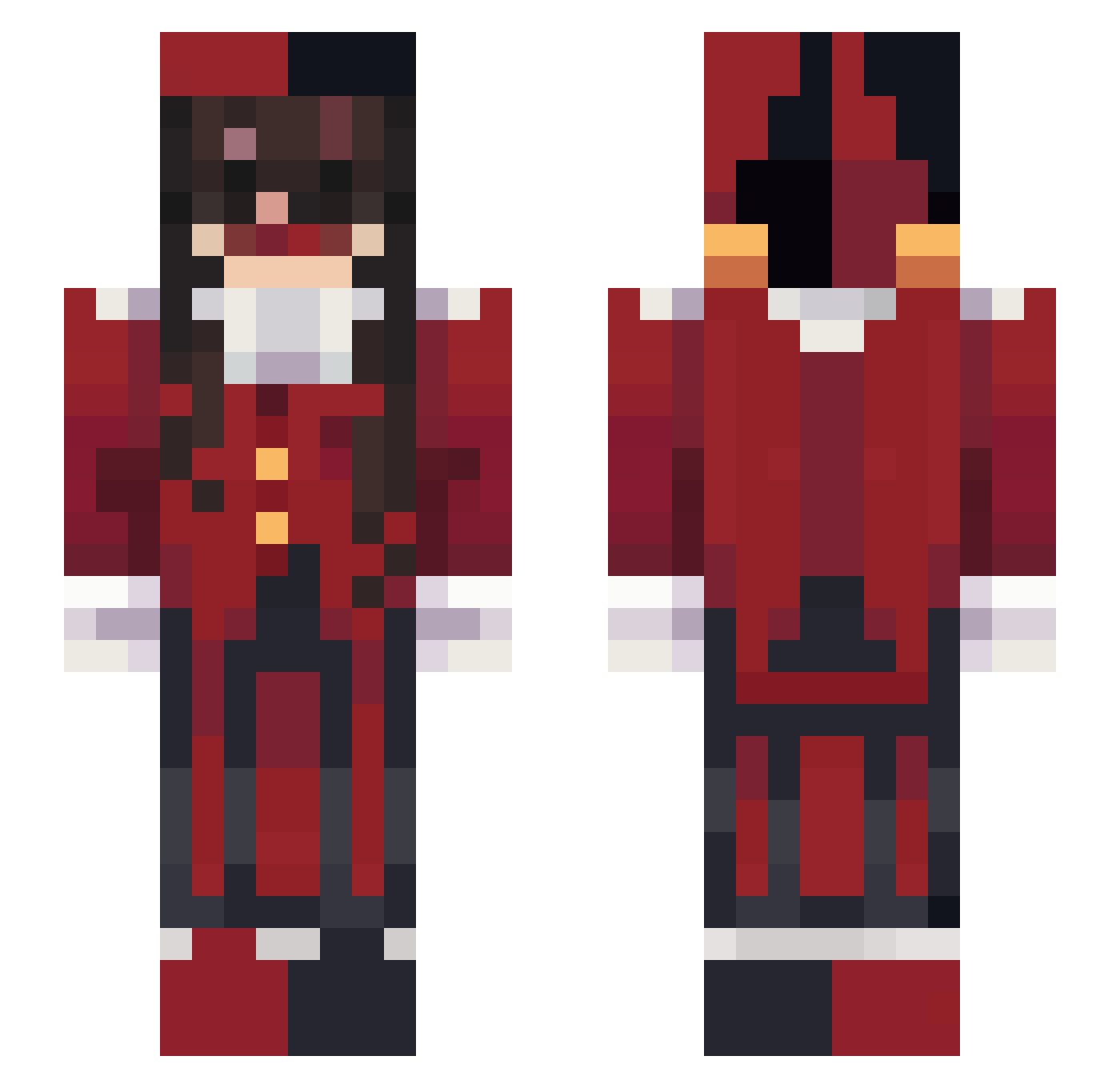 ZHFishy Minecraft skin, front and back view