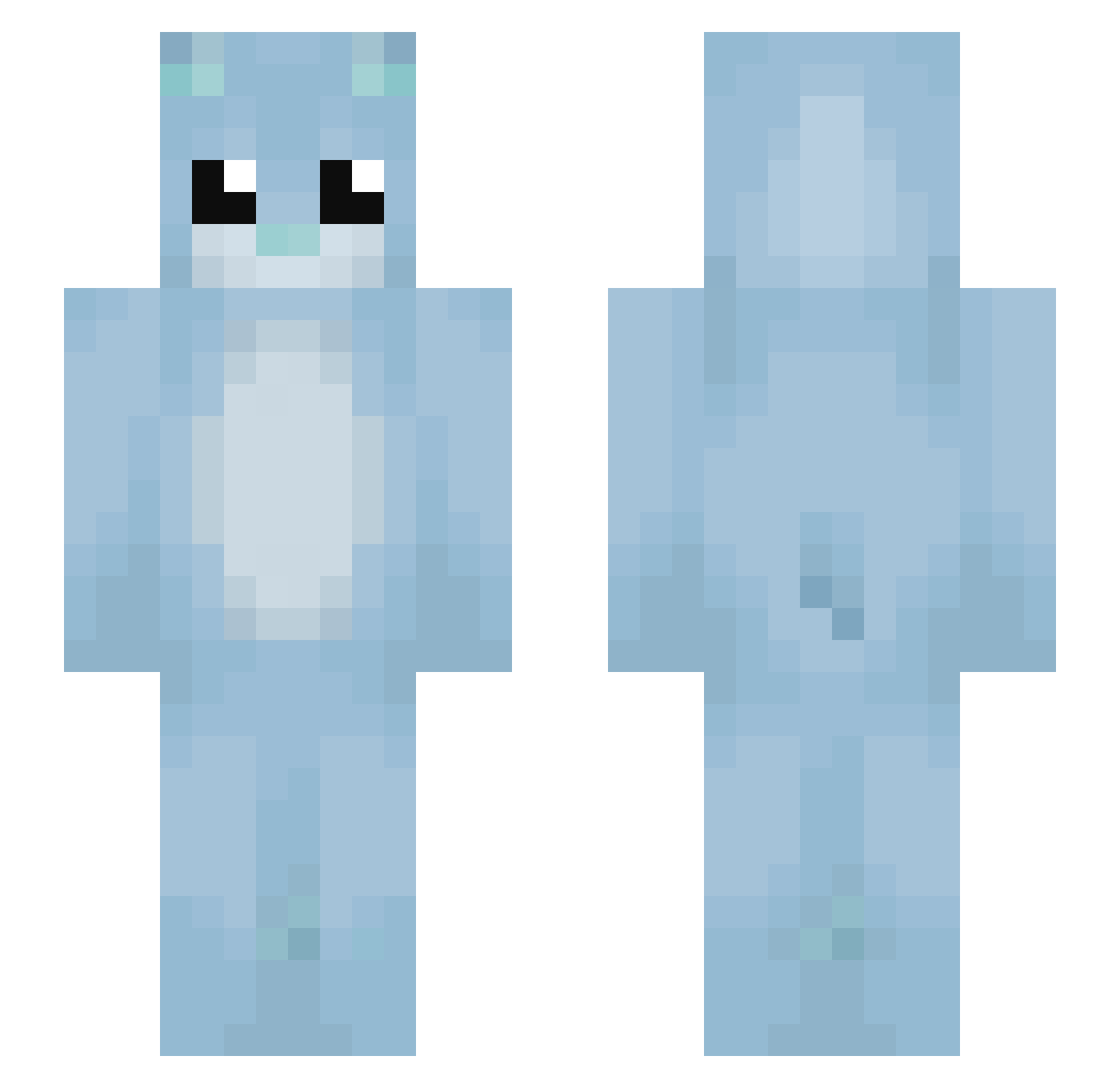 nooobwe Minecraft skin, front and back view