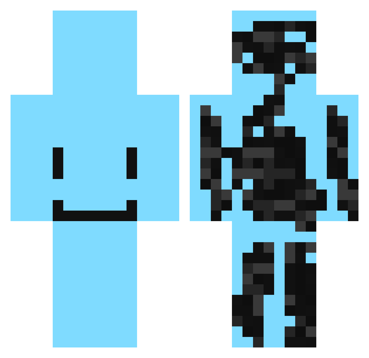 Crnivitez2000 Minecraft skin, front and back view