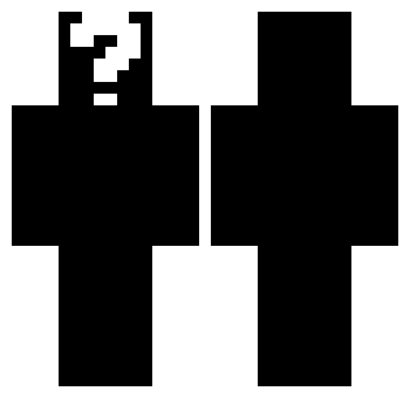 Micreo123 Minecraft skin, front and back view