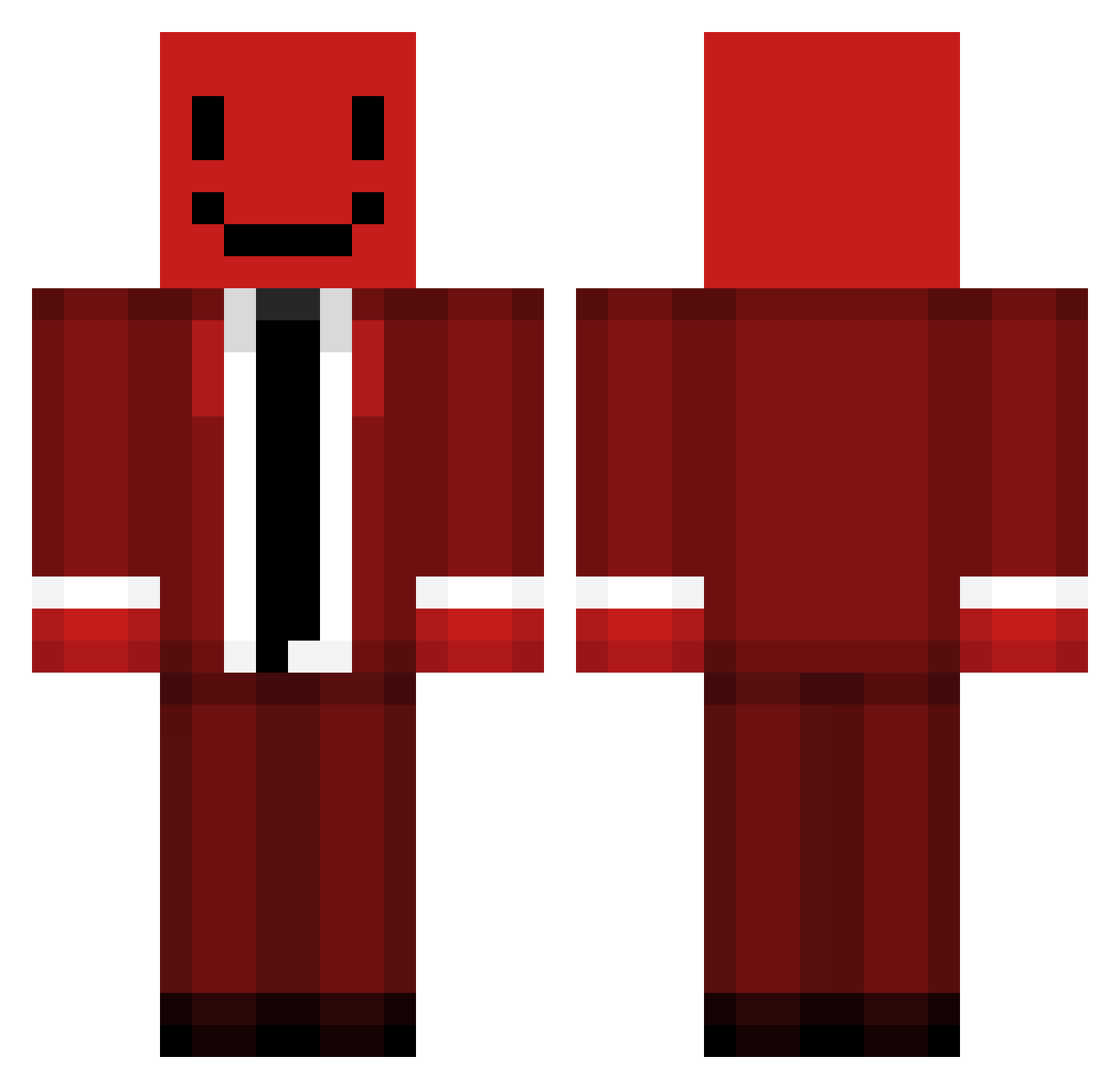 romdu42 Minecraft skin, front and back view