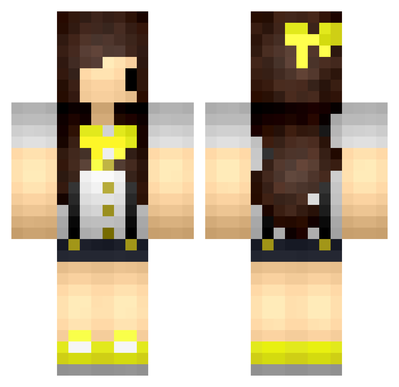 Janessa Minecraft skin, front and back view