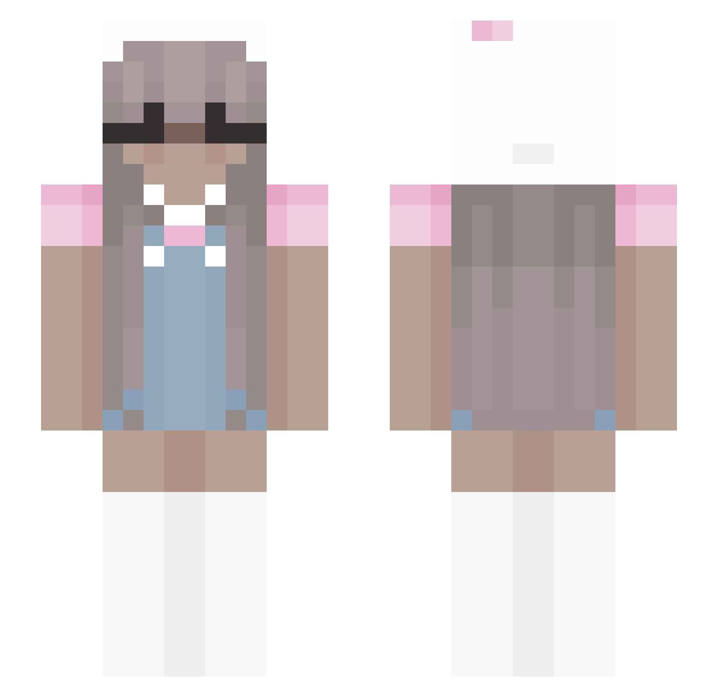 YukimiiCosta Minecraft skin, front and back view