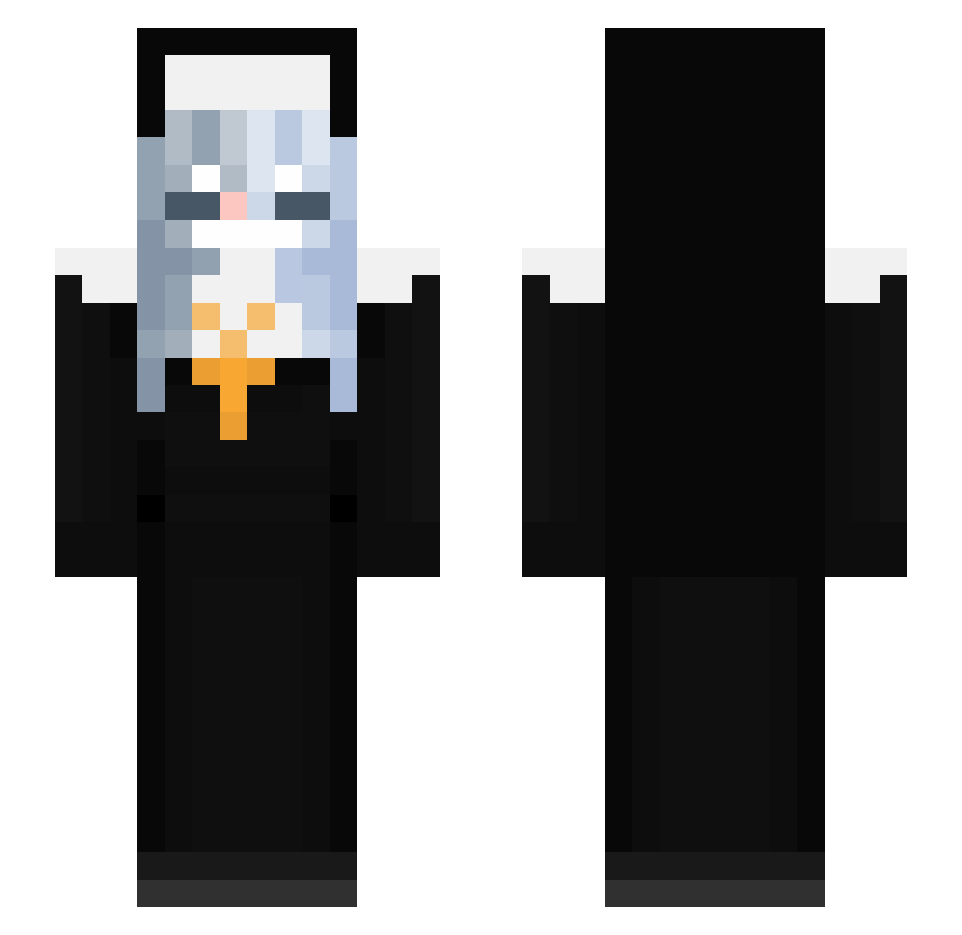 DaVeemo Minecraft skin, front and back view