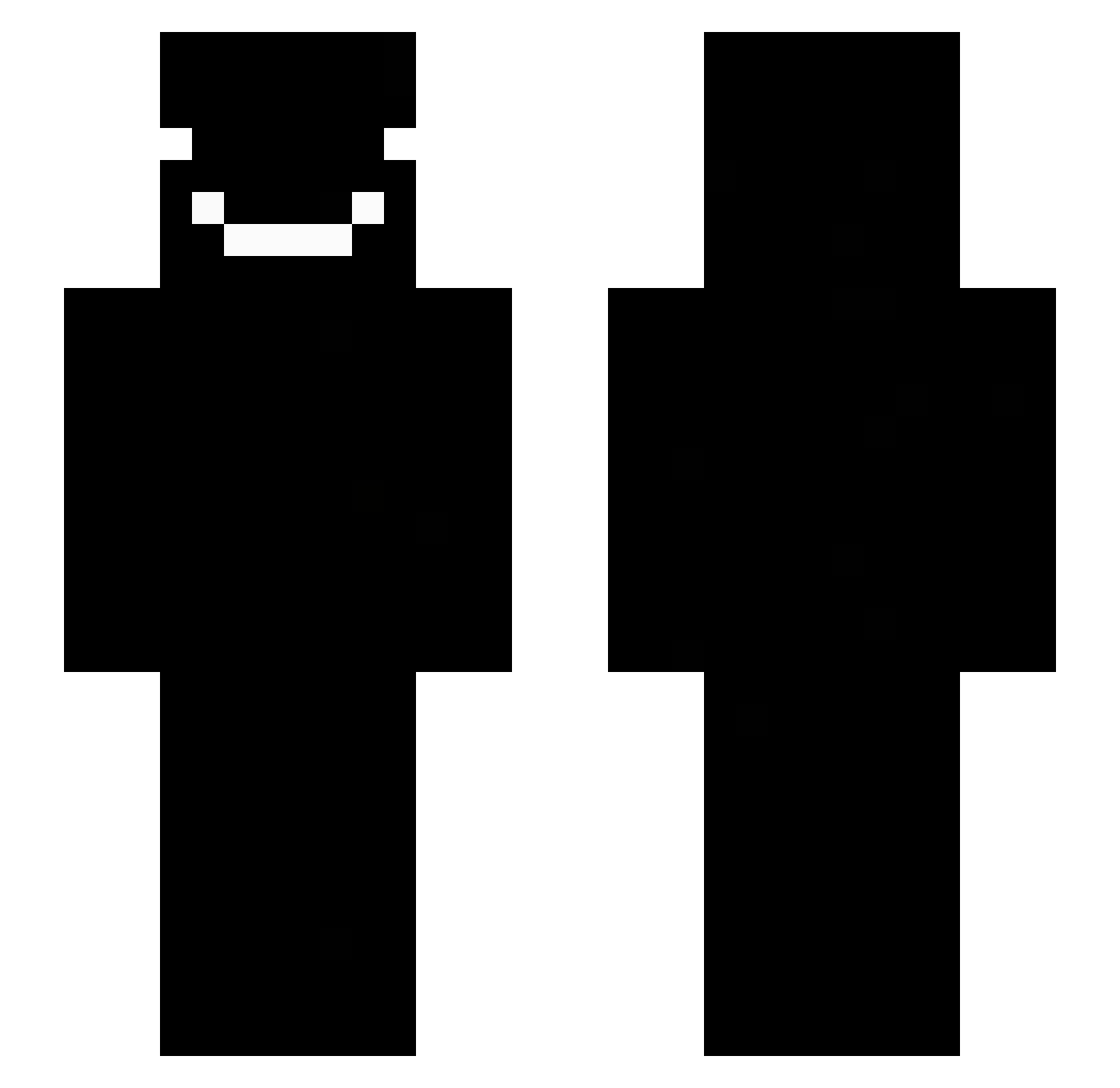 XUmbral Minecraft skin, front and back view