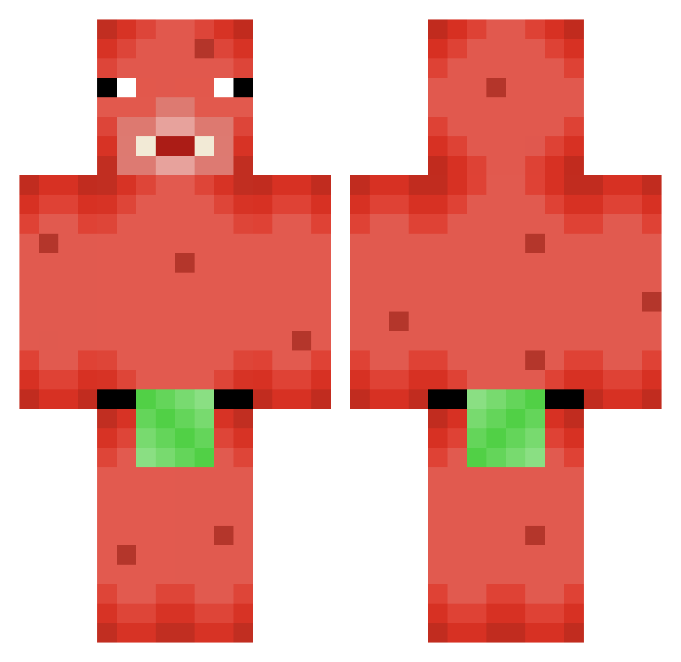 samucraft123 Minecraft skin, front and back view